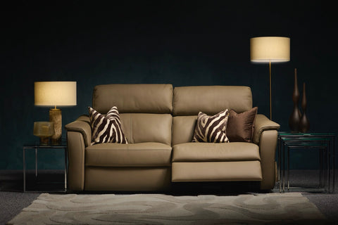 Nicoletti Giacomo 3 Seater Recliner Sofa - 3 Seater Sofa Power Recl Lumber Support CB Torello - Power with Power Headrest and Power Lumbar Sterling Home 2