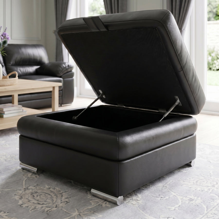 Gino Storage Footstool - Storage Stool Cat 55 Footstools Sterling Home 2