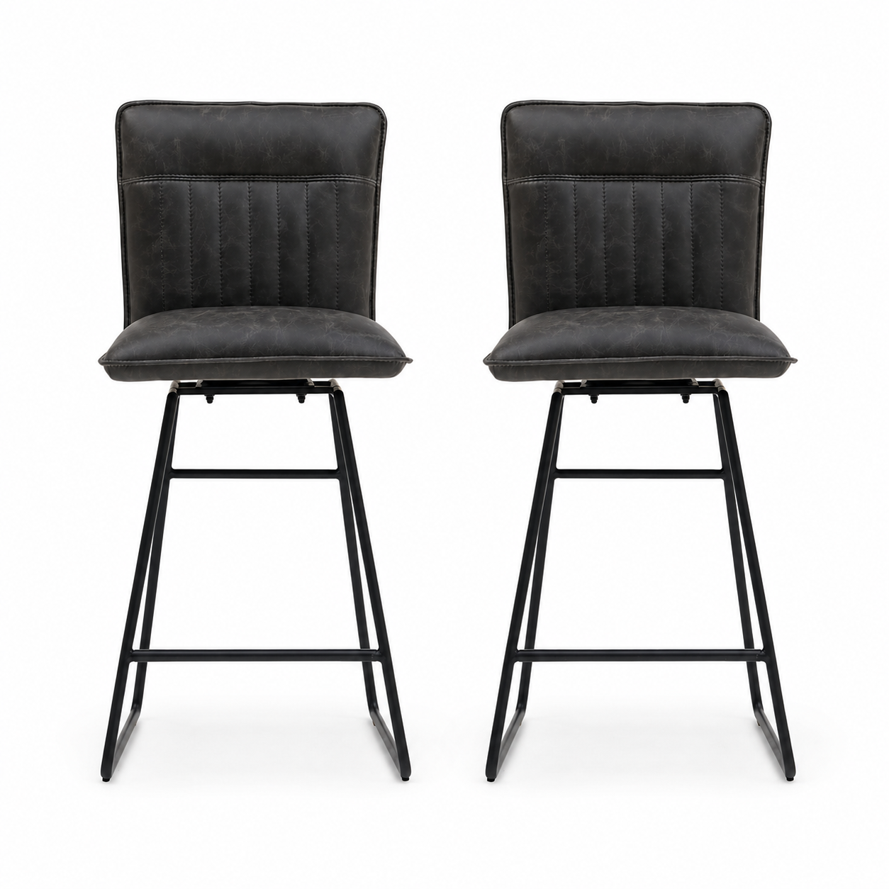 Marx Pair of Grey Bar Stools - Bar Stool - Pair Grey Sterling Home 1