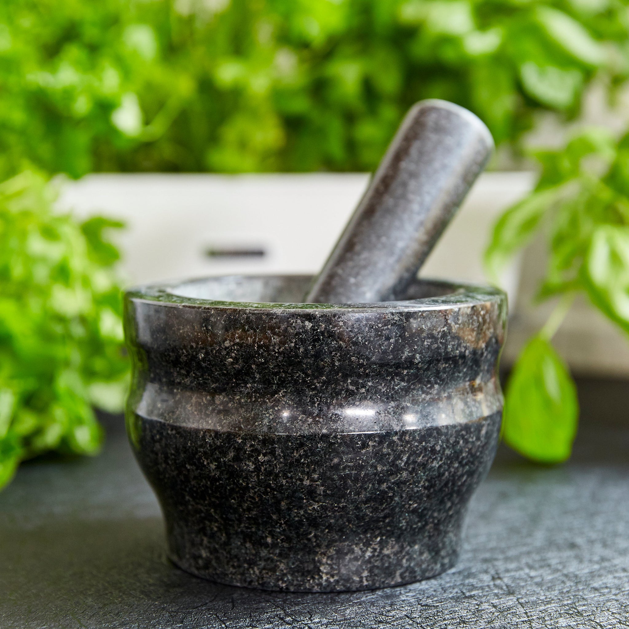 Worcester Black Granite Pestle & Mortar 14CM Sterling Home 1