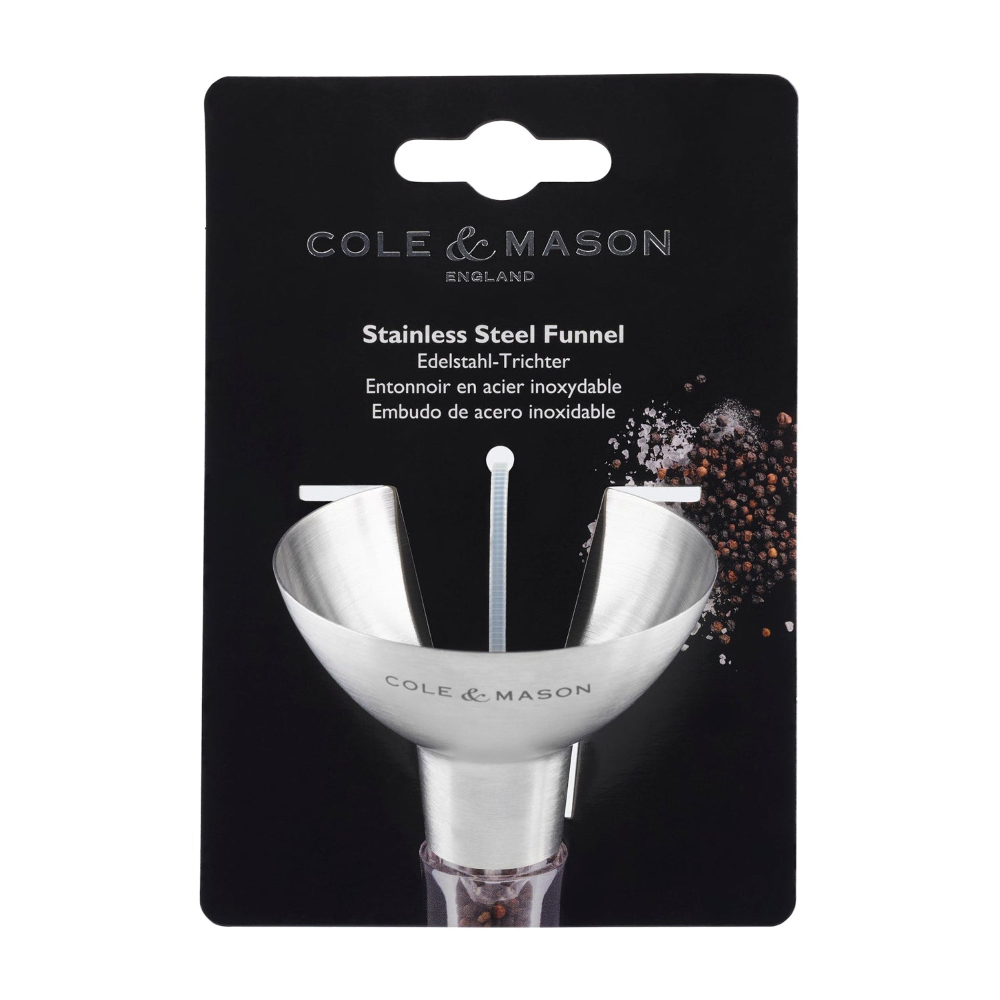 Cole & Mason Dover Stainless Steel Funnel Sterling Home 1