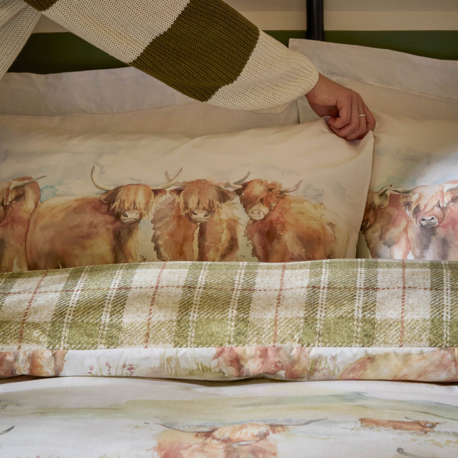 Voyage Highland Cattle Duvet Cover Set - Voyage Highland Cattle King Duvet Set Multicolour Sterling Home 3