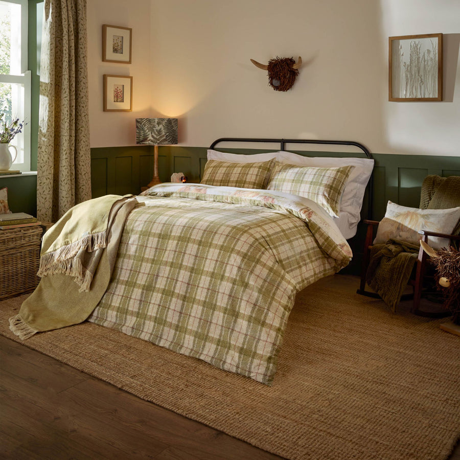 Highland Cattle Duvet Cover Set - Highland Cattle King Duvet Set Multicolour Sterling Home 2