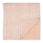 Hebden Stripe Brown Bedspread - Hebden Stripe 150X200CM Bedspread Pecan / Cotta Sterling Home 1