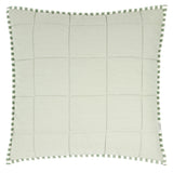 Hebden Stripe Green Square Cushion