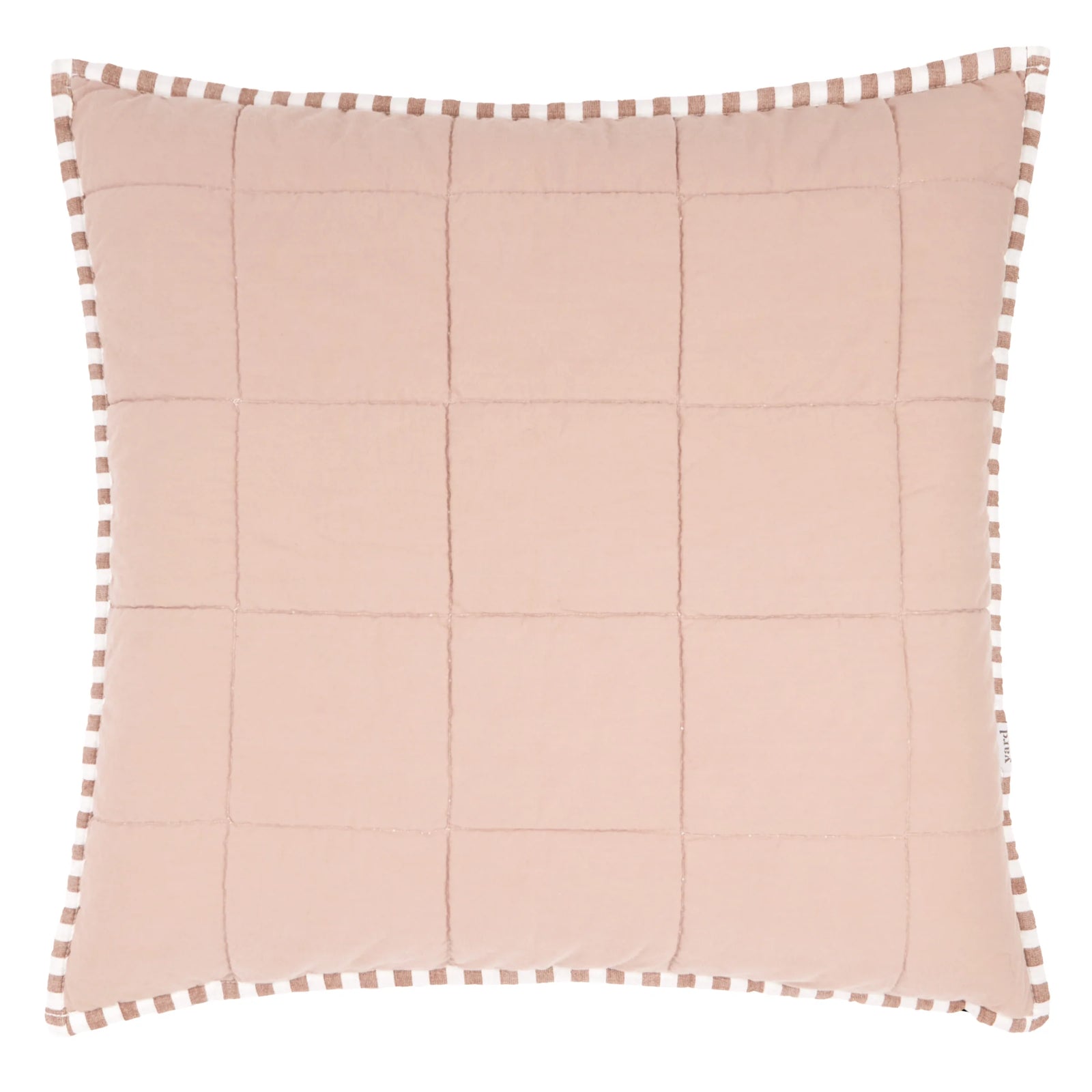 Hebden Stripe Brown Square Cushion - Hebden Stripe 55X55CM Cushion Pecan/Cotta Sterling Home 1