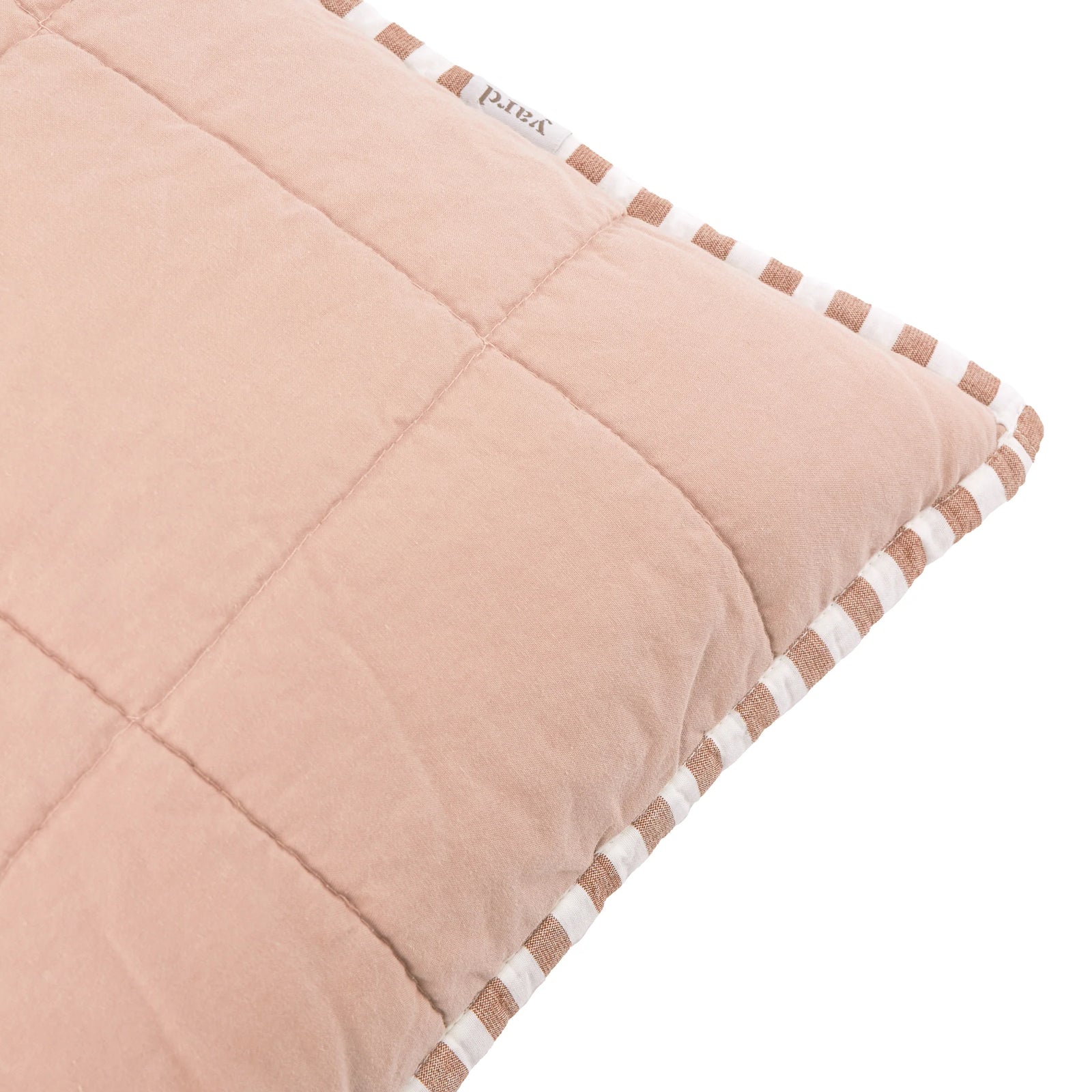 Hebden Stripe Brown Square Cushion - Hebden Stripe 55X55CM Cushion Pecan/Cotta Sterling Home 3