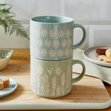 Homestead Stacking Mug Grey And Blue