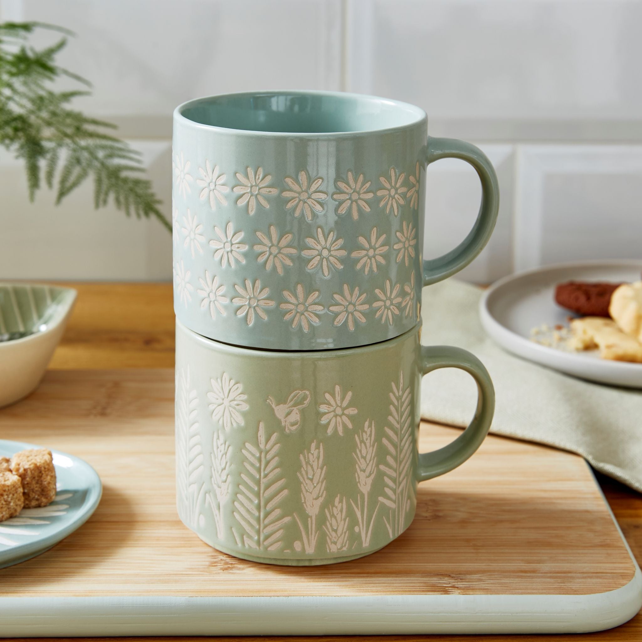 Homestead Stacking Mug Green - Homestead Stacking Mug - Sage Sterling Home 1
