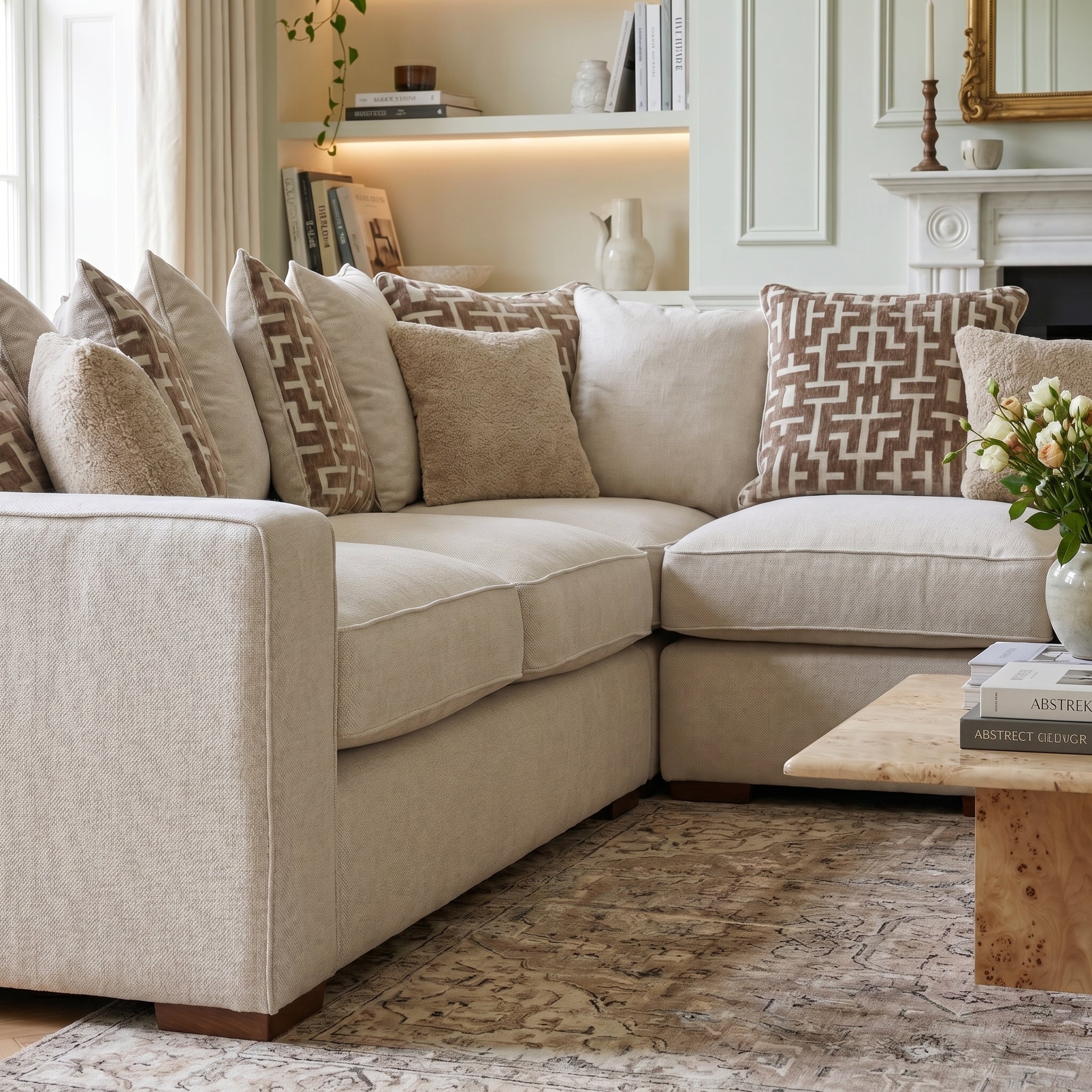 Hope Standard Back Corner Sofa with Footstool - Corner Group with Stool Chaise Right Grade B - Right Hand Facing Corner Sofas Sterling Home 3