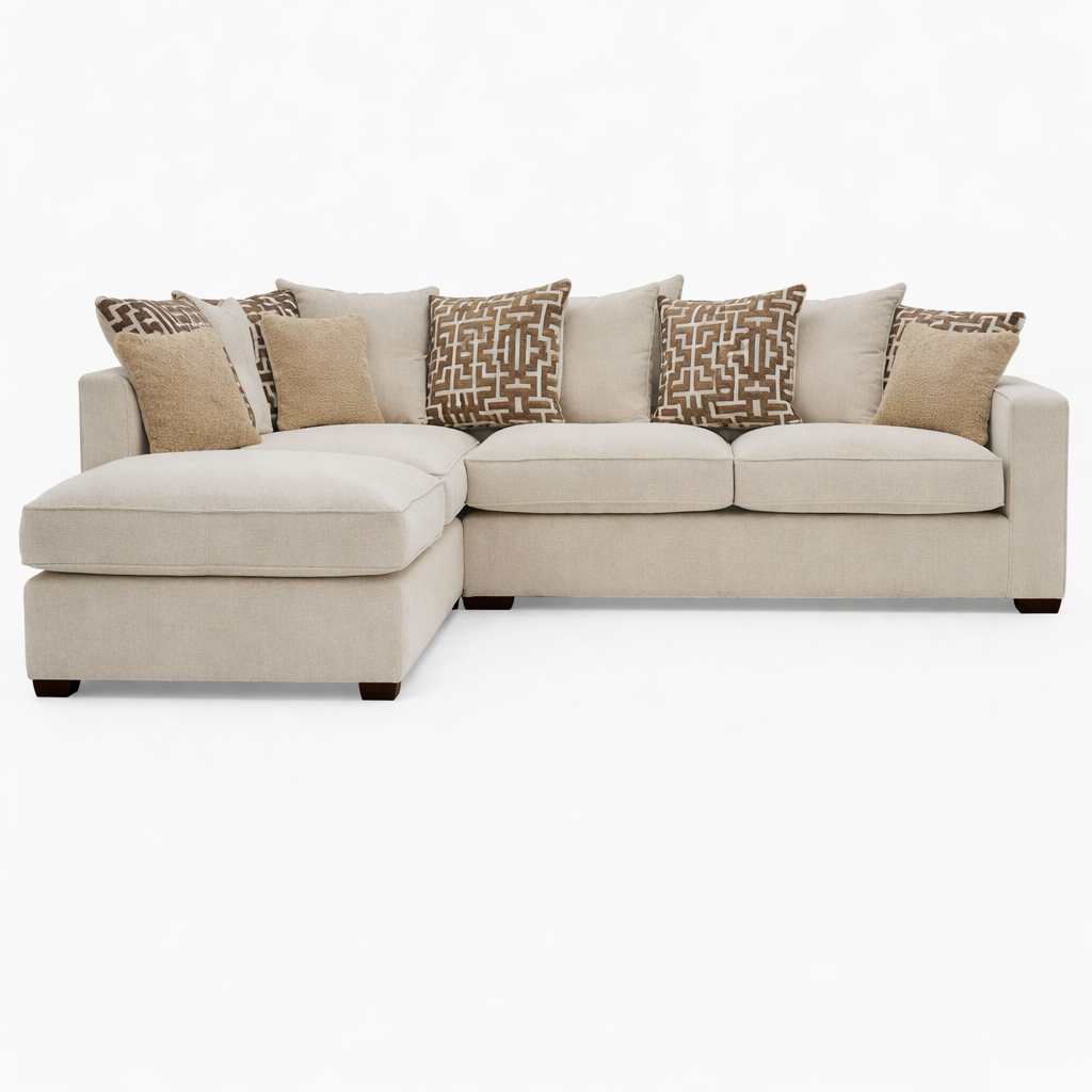 Hope Standard Back Corner Sofa with Footstool - Corner Group with Stool Chaise Left Grade D - Left Hand Facing Corner Sofas Sterling Home 1