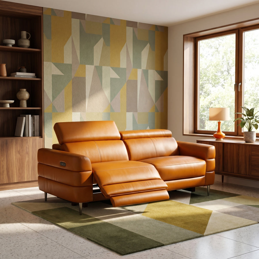 Hoy 3 Seater Recliner Sofa - 3 Str W/ 2 Power Recliner W/ 2 Manual Headrest Cat NL/O - Power with Manual Headrest 3 Seater Sofas Sterling Home 2