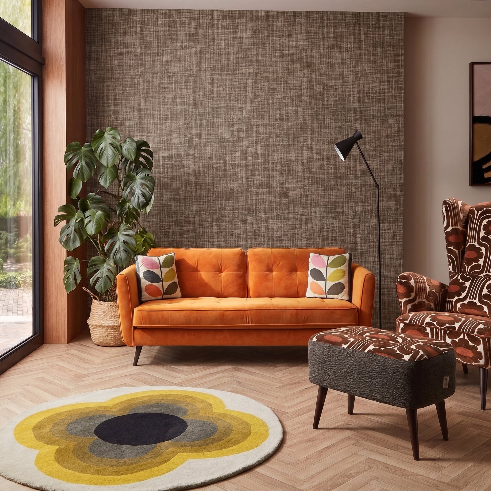 Orla Kiely Ivy Large Sofa - Large Sofa Premium Plain