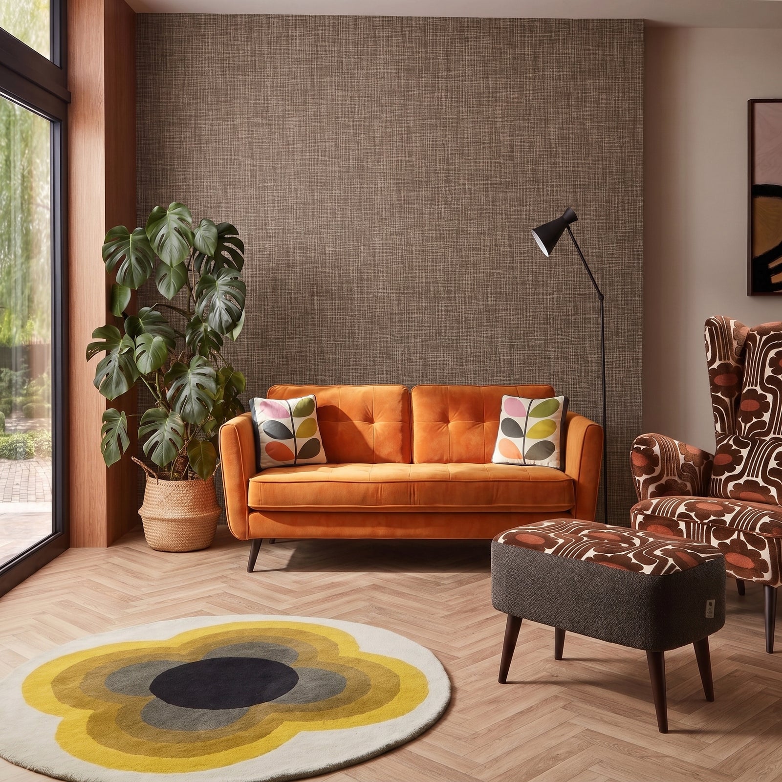 Orla Kiely Ivy Medium Sofa - Medium Sofa Premium Plain