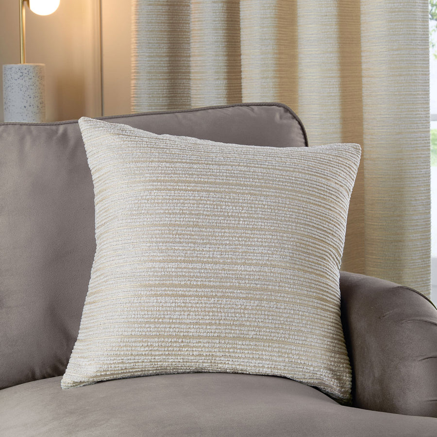 Jupiter Feather Cream And Gold Cushion - Jupiter Feather Cushion Ivory/Gold 50CM Sterling Home 1