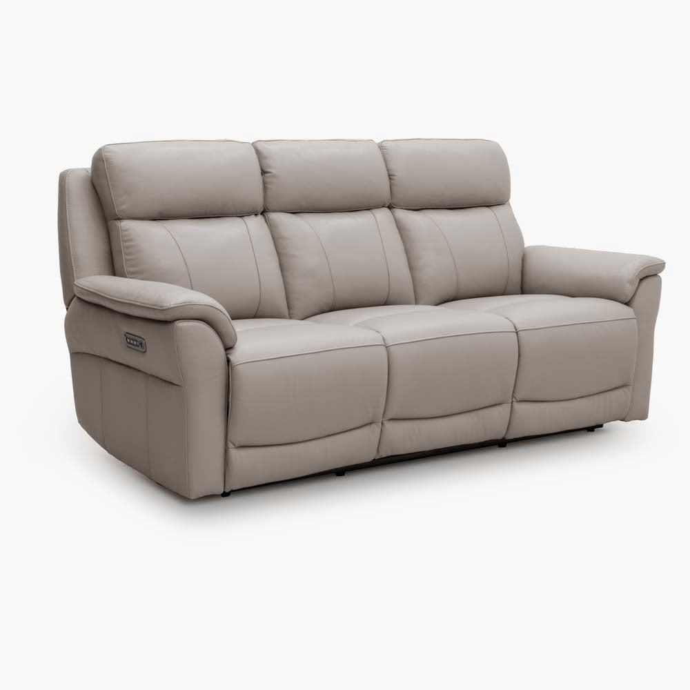 Juno 3 Seater Recliner Sofa - 3 Seater Power Recliner Sofa with USB Cat 200 - Power Recliner with USB