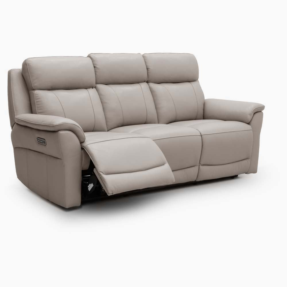 Juno 3 Seater Recliner Sofa - 3 Seater Power Recliner Sofa with USB Cat 200 - Power Recliner with USB