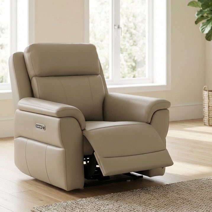 Juno Recliner Armchair - Power Recliner Armchair with USB Cat 55 - Power Recliner with USB Sterling Home 2