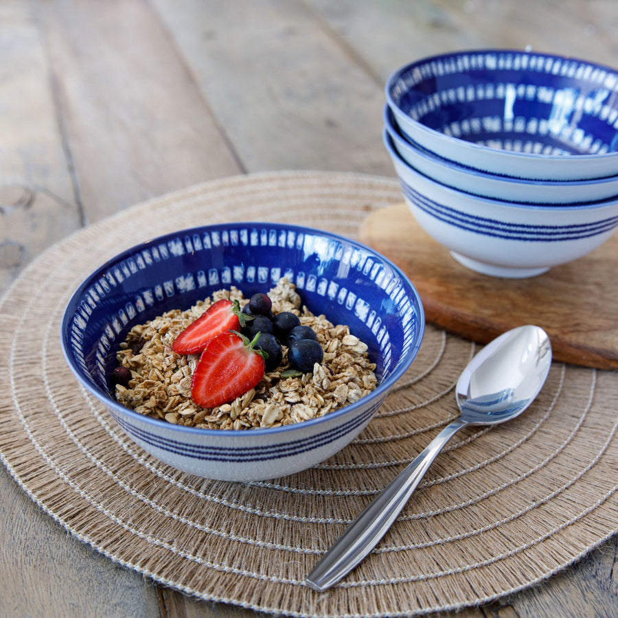 Mikasa Blue And White Tile Bowl 16CM Sterling Home 1