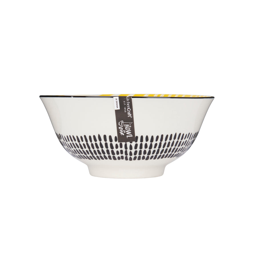 Mikasa Yellow Stripe Bowl 16CM Sterling Home 2