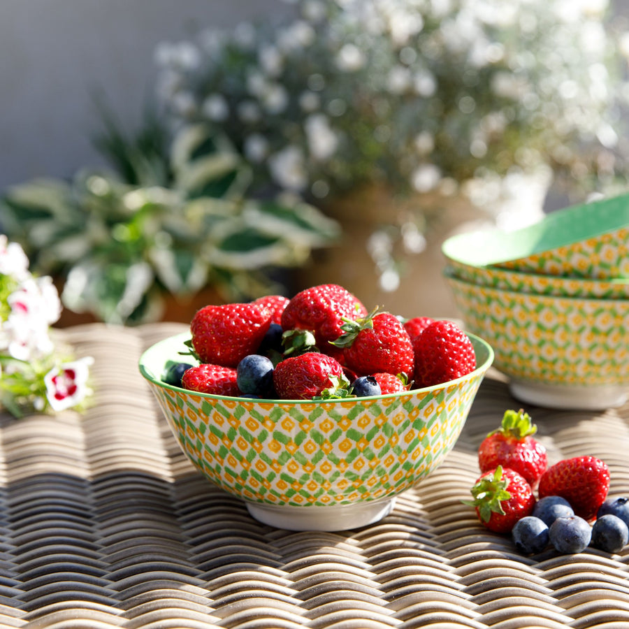 Mikasa Geometric Green Bowl 16CM Sterling Home 1