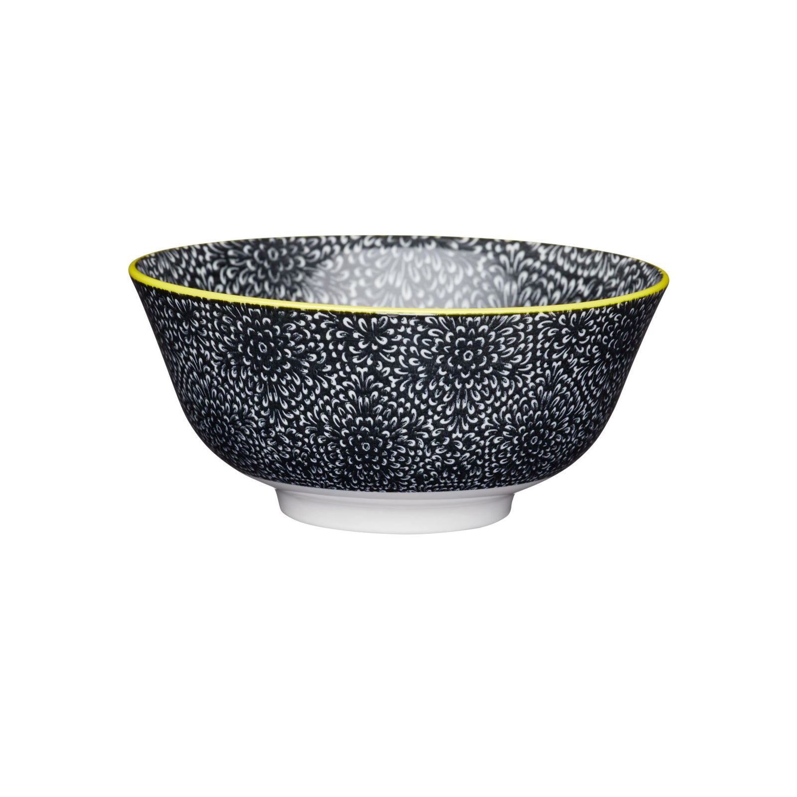 Mikasa Black Floral Bowl - Mk Bowl 15.5Cm Black Floral Sterling Home 3