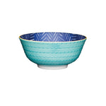 Mikasa Blue Chevron And Spotty Bowl - Mk Bowl 15.5Cm Leafy Indigo Sterling Home 3
