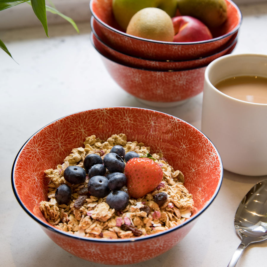 Mikasa Red Floral Bowl - Mikasa Red Floral Bowl 15.7CM Sterling Home 1