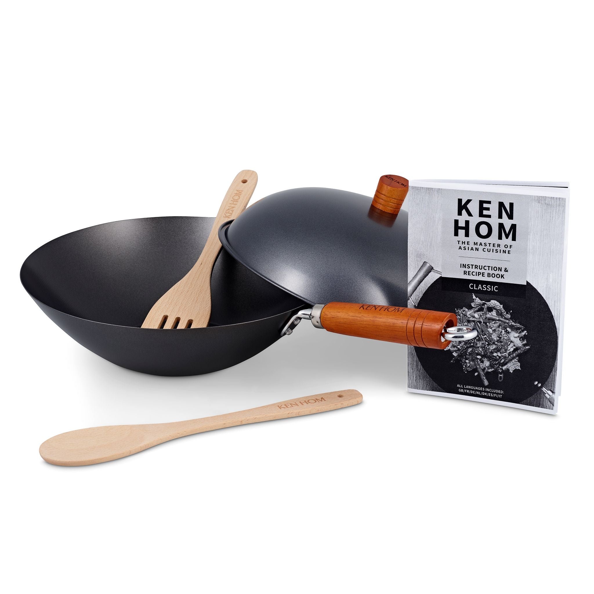Ken Hom Non-Stick 5 Piece Wok Set - 31CM NS 5 PC Wok Set Classic Sterling Home 1
