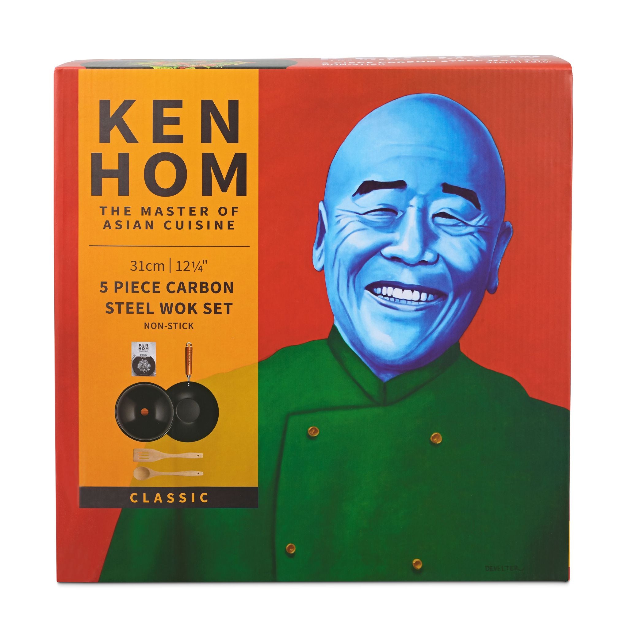 Ken Hom Non-Stick 5 Piece Wok Set - 31CM NS 5 PC Wok Set Classic Sterling Home 3
