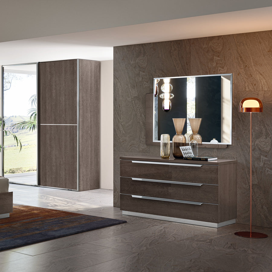 Kroma 3 Chest of Drawers - 3 Drawer Single Dresser Silver Birch - Silver Birch