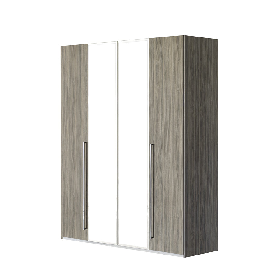 Kroma 4 Door Wardrobe - 4 Door Wardrobe Silver Birch - Silver Birch Sterling Home 1