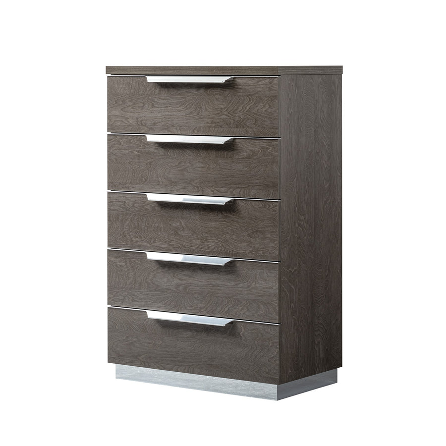 Kroma Tall 5 Drawer Cabinet - 5 Drawer Tallboy Silver Birch - Silver Birch Sterling Home 1
