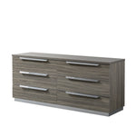 Kroma 6 Drawer Cabinet - 6 Drawer Double Dresser Venetian Grey - Venetian Grey Sterling Home 1