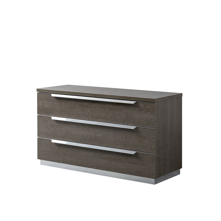 Kroma 3 Chest of Drawers - 3 Drawer Single Dresser Silver Birch - Silver Birch