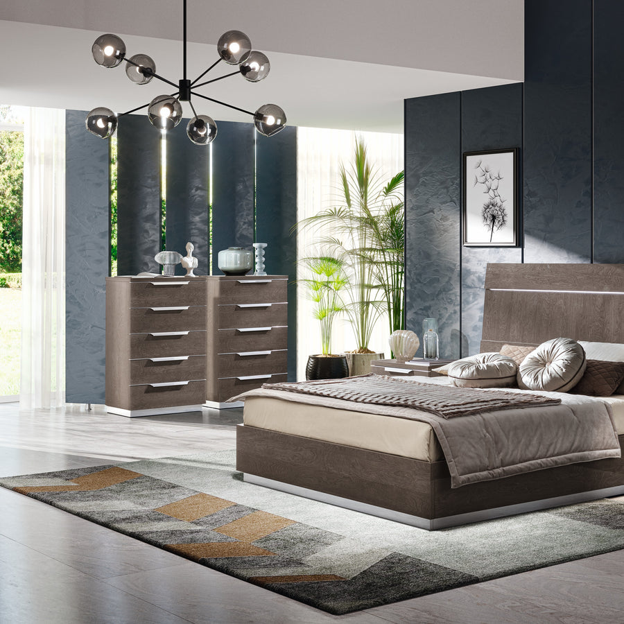 Kroma Tall 5 Drawer Cabinet - 5 Drawer Tallboy Venetian Grey - Venetian Grey Sterling Home 2