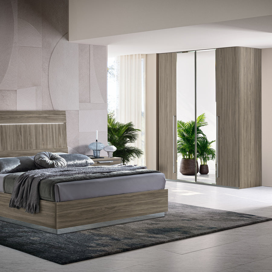 Kroma 4 Door Wardrobe - 4 Door Wardrobe Silver Birch - Silver Birch Sterling Home 2