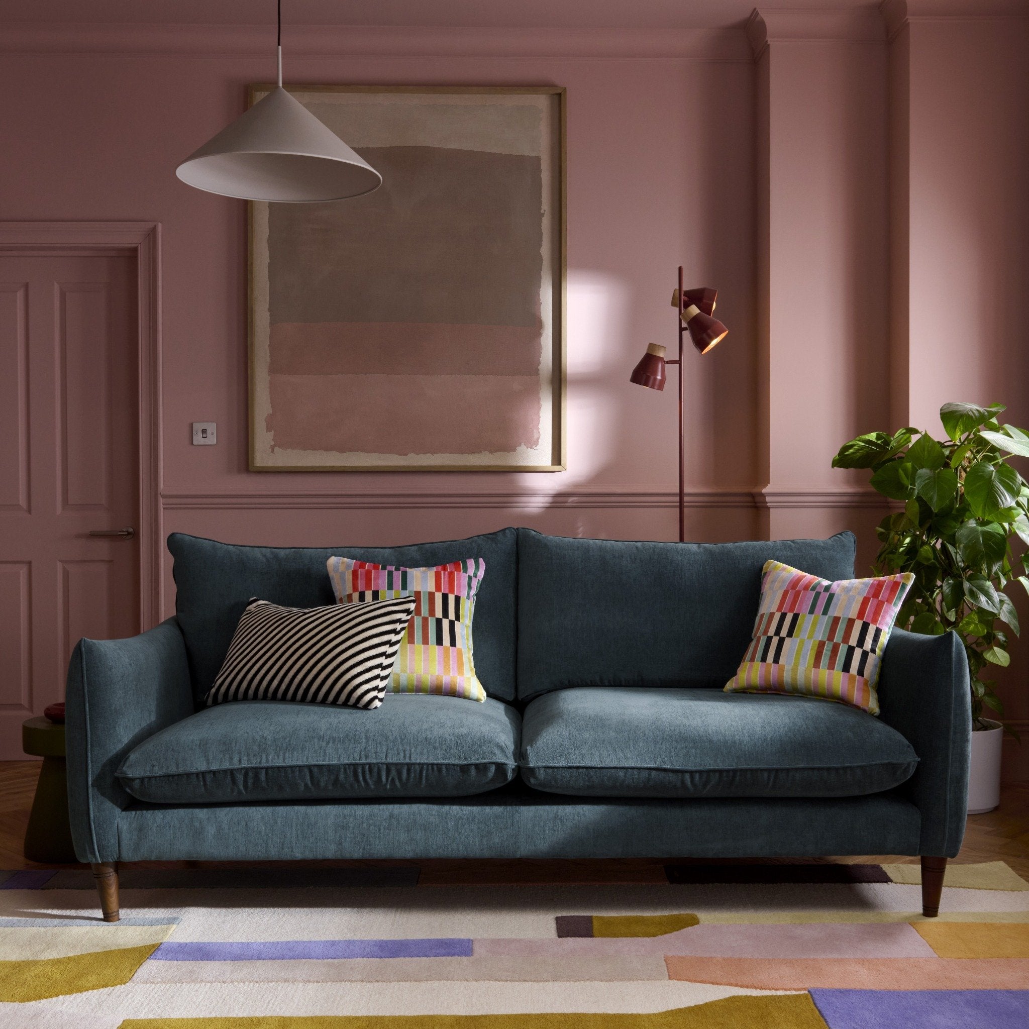 Vogue Williams Kenmare Large Sofa - Large Sofa Soft Chenille 3 Seater Sofas Sterling Home 2