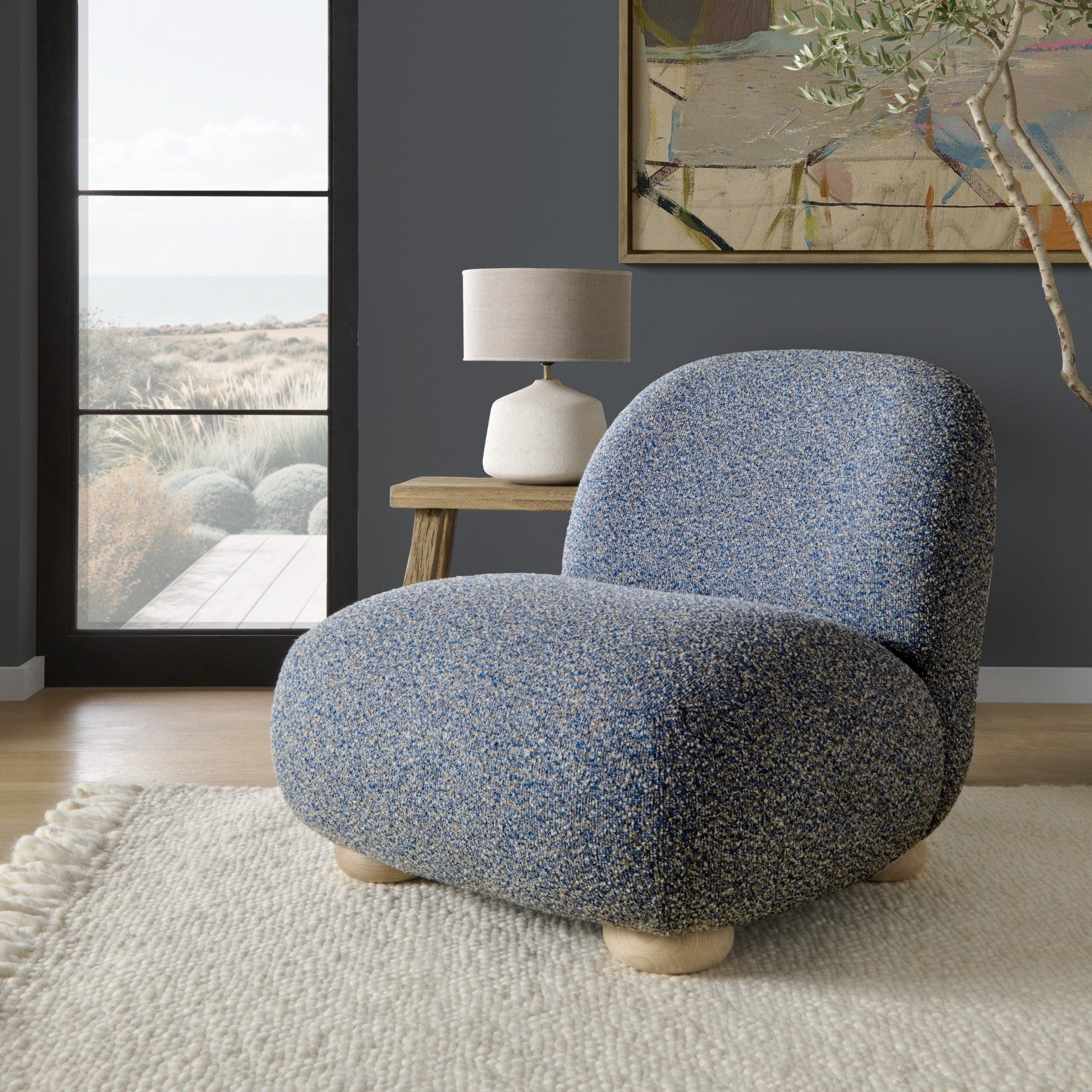 Vogue Williams Kinsale Accent Armchair - Accent Chair Chunky Boucle Sterling Home 2