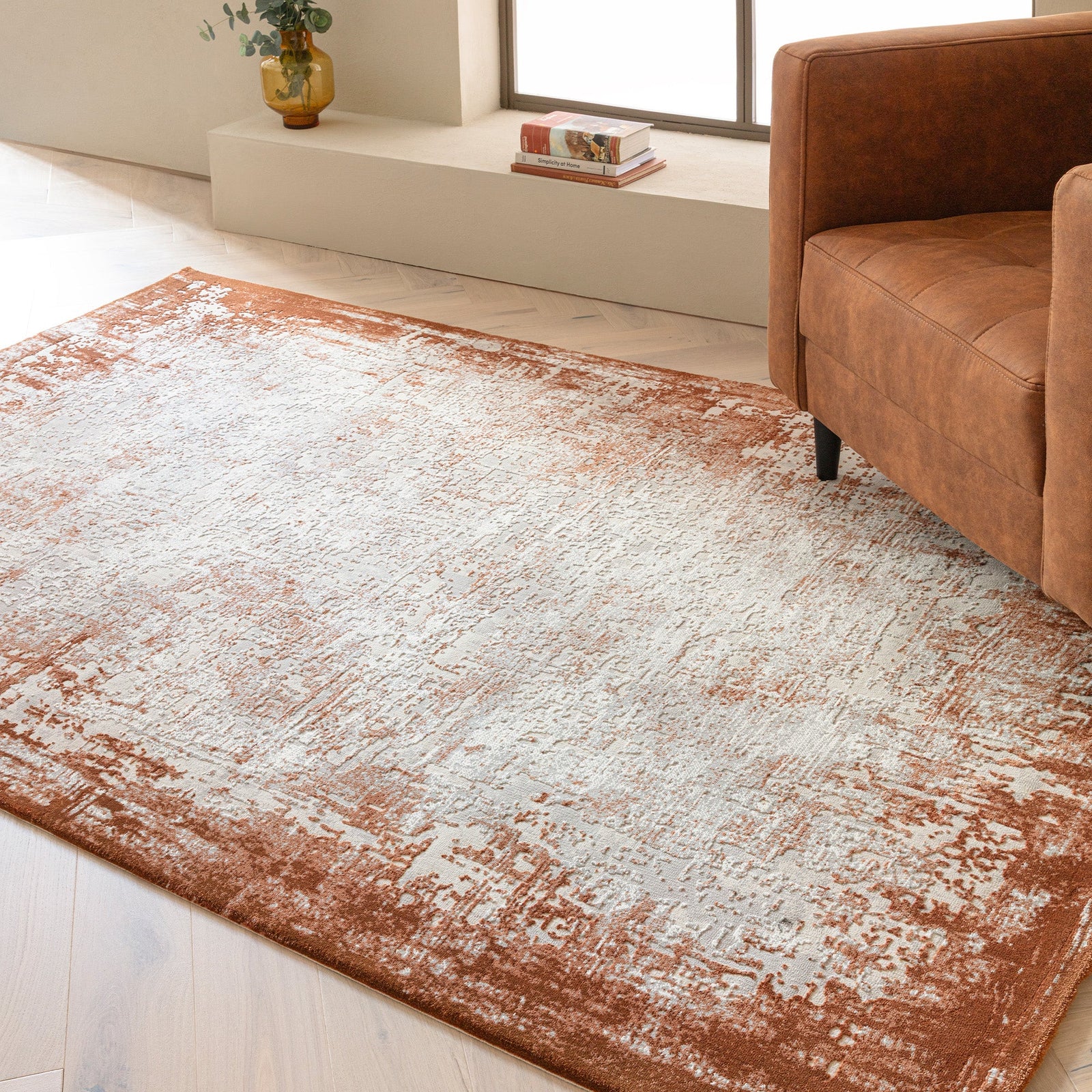 Karis Border Terracotta Rug - Border Terracotta   - 120cm x 170cm