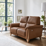 Ercol Enna 3 Seater Recliner Sofa - Medium Recliner Sofa Leather — CM - Clear Matt / L1102, gallery image 1