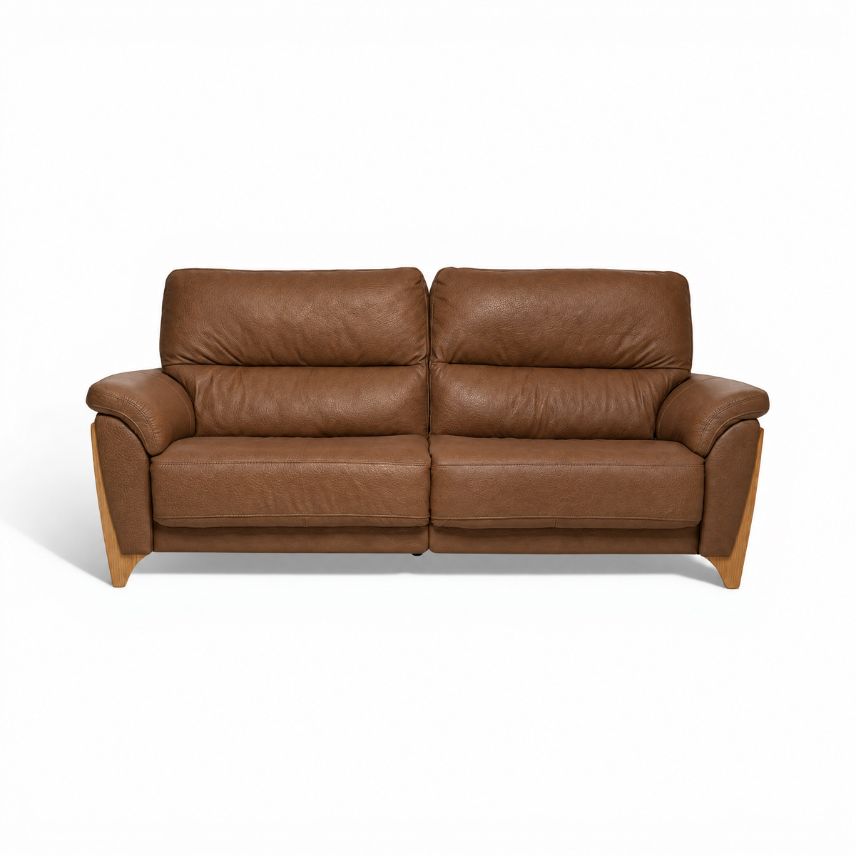 Ercol Enna 3 Seater Sofa - Medium Sofa Leather 3 Seater Sofas Sterling Home 1 CM - Clear Matt L1102