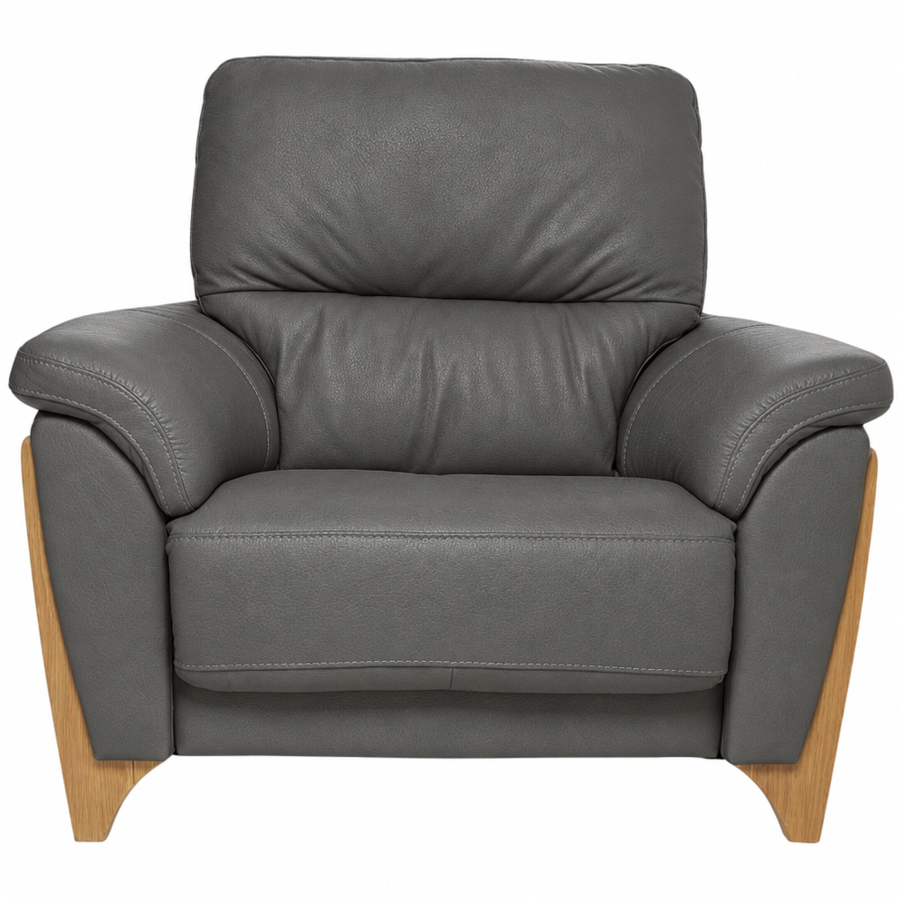 Ercol Enna Armchair - Armchair Leather Armchairs Sterling Home 5 CM - Clear Matt L1103