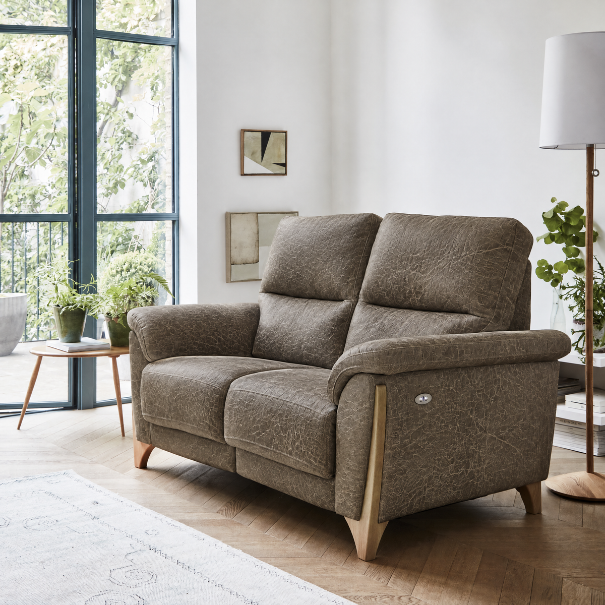 Ercol Enna 3 Seater Recliner Sofa - Medium Recliner Sofa Leather — CM - Clear Matt / L1501, gallery image 1