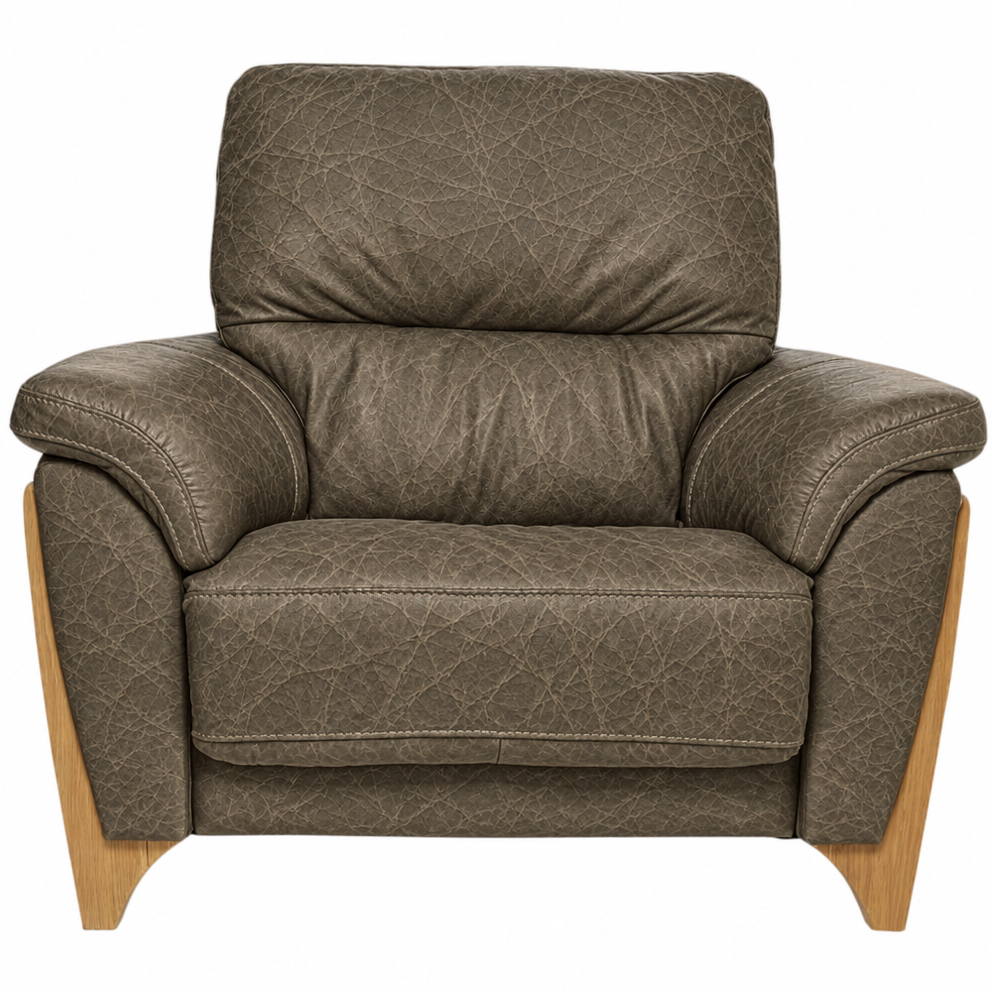 Ercol Enna Armchair - Armchair Leather Armchairs Sterling Home 2 CM - Clear Matt L1501