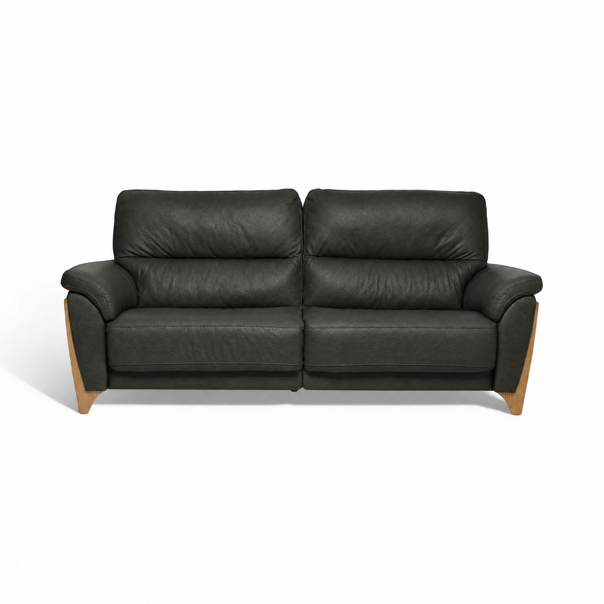 Ercol Enna 3 Seater Sofa - Medium Sofa Leather 3 Seater Sofas Sterling Home 3 CM - Clear Matt L1502