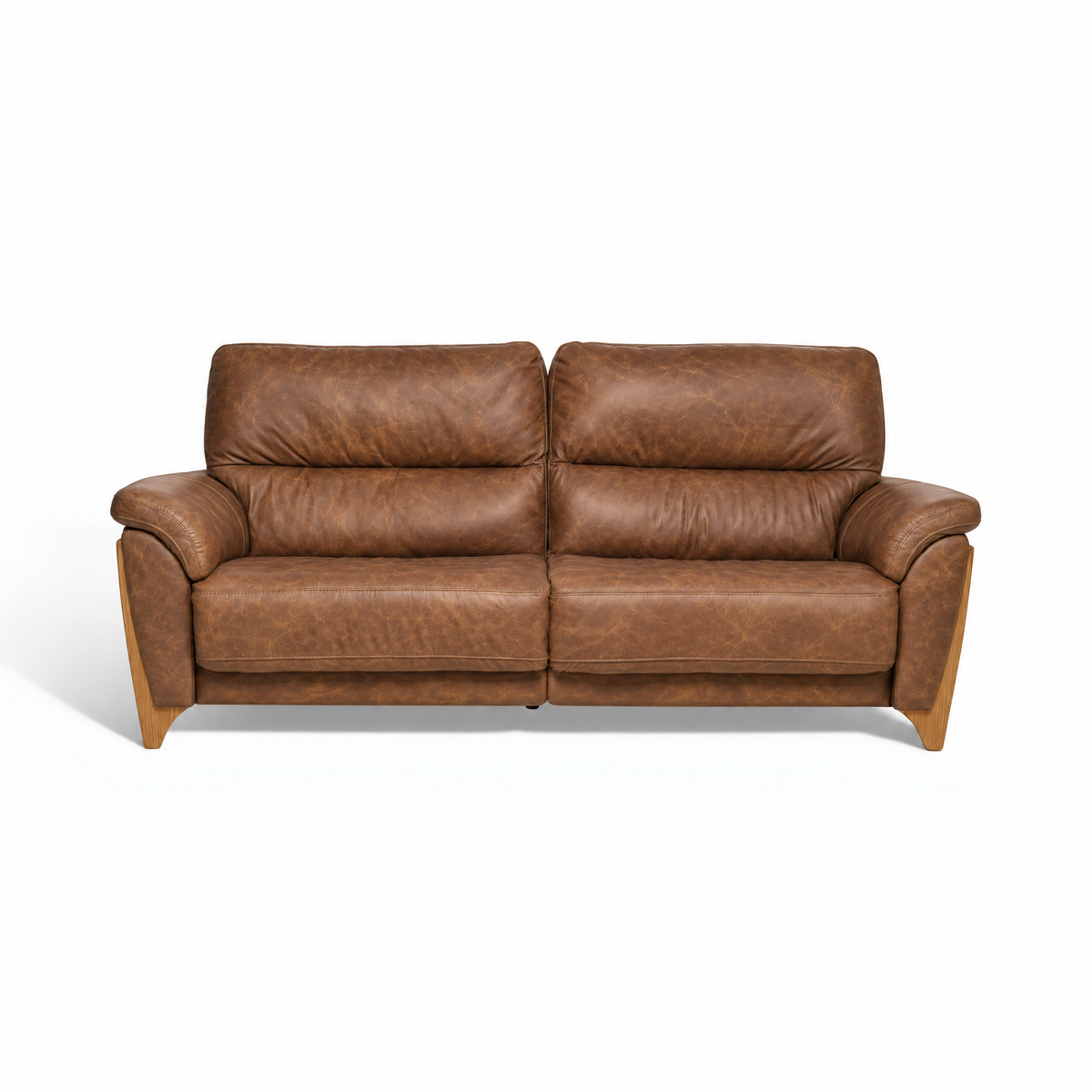 Ercol Enna 3 Seater Sofa - Medium Sofa Leather 3 Seater Sofas Sterling Home 4 CM - Clear Matt L1503