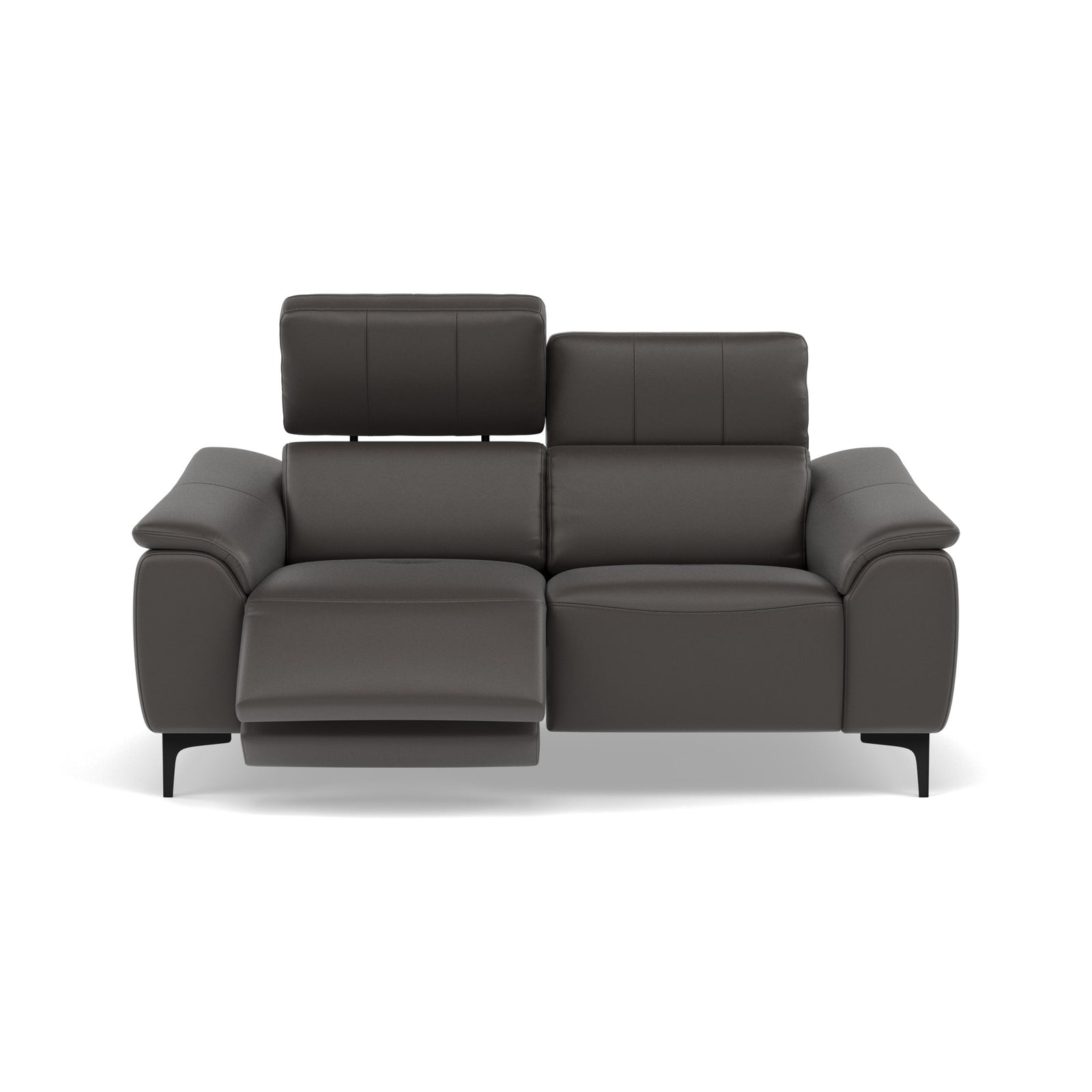 Nicoletti La Scala 2 Seater Sofa Power Recliner Lumbar Support - 2 Seater Sofa Power Recl Lumber Support CB Torello - Power With Power Headrest Footrest Lumbar & USB Sterling Home 9 Torello PS Grigio Scuro 327