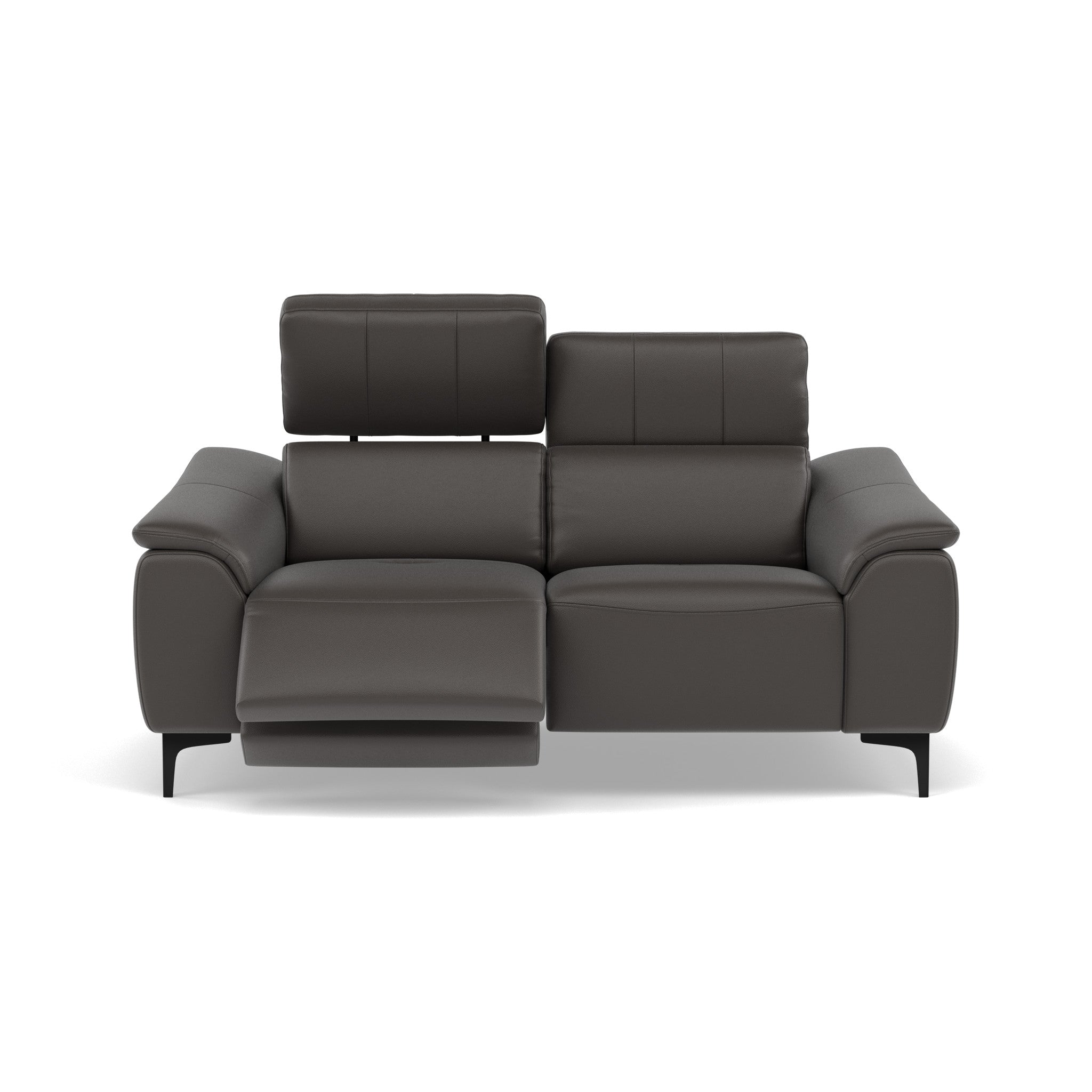 Nicoletti La Scala 2 Seater Sofa Power Recliner Lumbar Support - 2 Seater Sofa Power Recl Lumber Support CB Torello - Power With Power Headrest Footrest Lumbar & USB Sterling Home 9 Torello PS Grigio Scuro 327