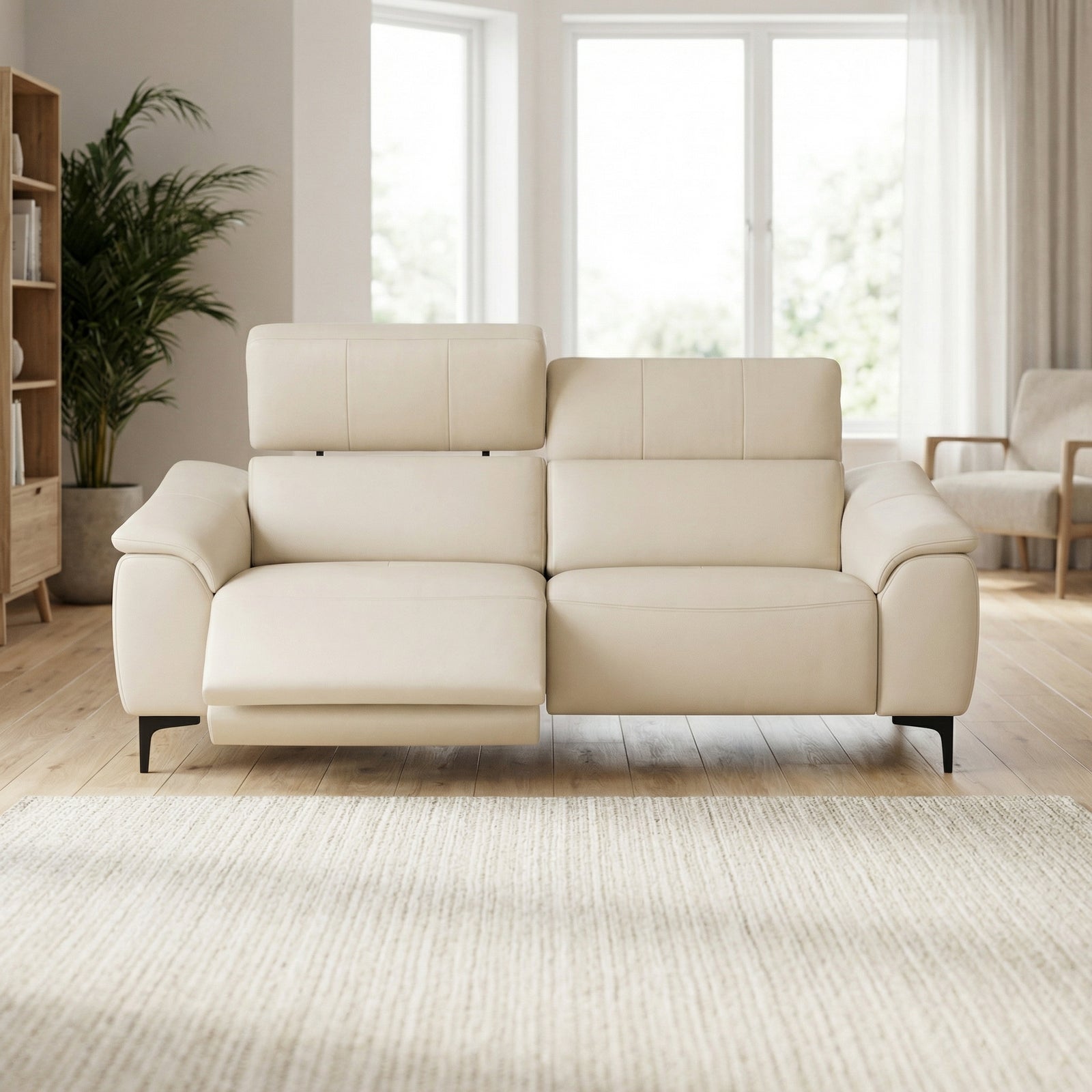 Nicoletti La Scala 3 Seater Sofa Power Recliner Lumbar Support - 3 Seater Sofa Power Recl Lumber Support CB Torello - Power With Power Headrest Footrest Lumbar & USB Sterling Home 2
